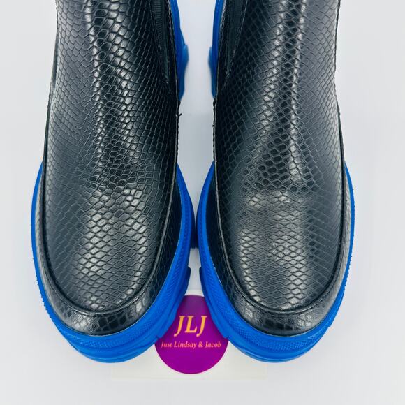 Sorel Women's Brex Chelsea Waterproof Boots Black/Cobalt NL4303-011 Size 5 - Picture 4 of 11